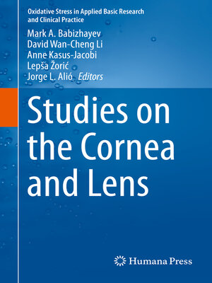 cover image of Studies on the Cornea and Lens